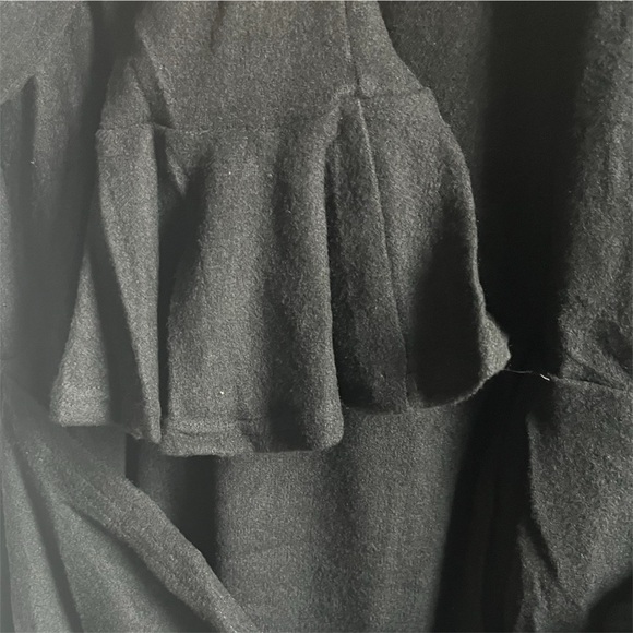 NWT Lulus | Favorite Tune Black Sweater Flounce Sleeve Wrap Dress Size Large - Picture 10 of 10